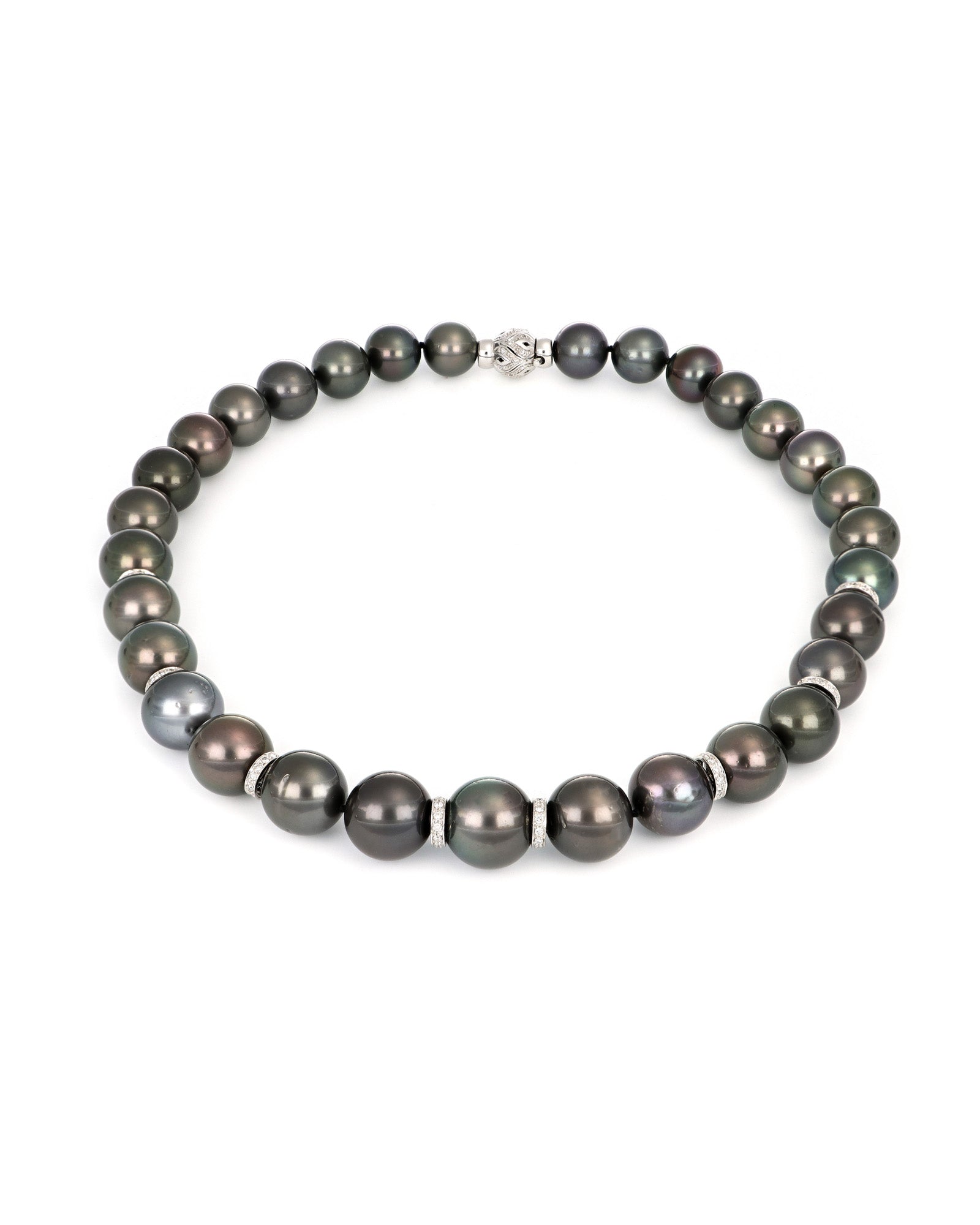 Tahitian Pearl and Diamond Necklace