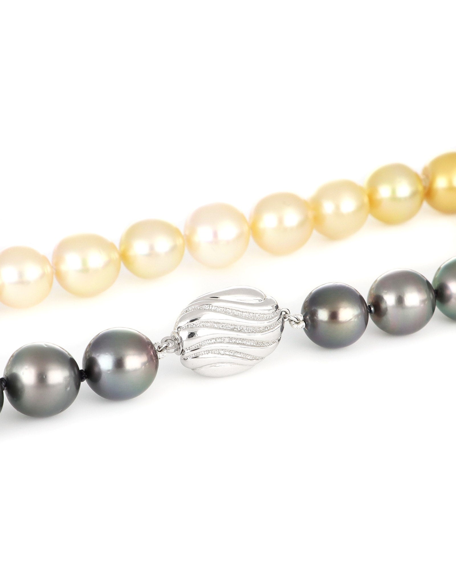 40" Gradient Tahitian and South Sea Pearl Necklace