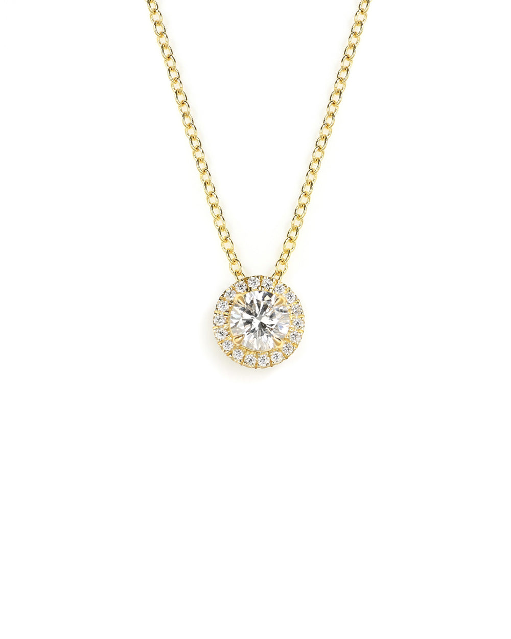 Lab Diamond Halo Pendant