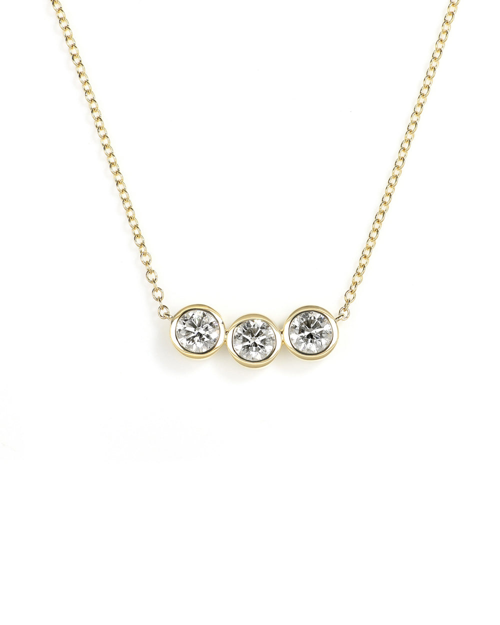 3-Stone Lab Diamond Necklace