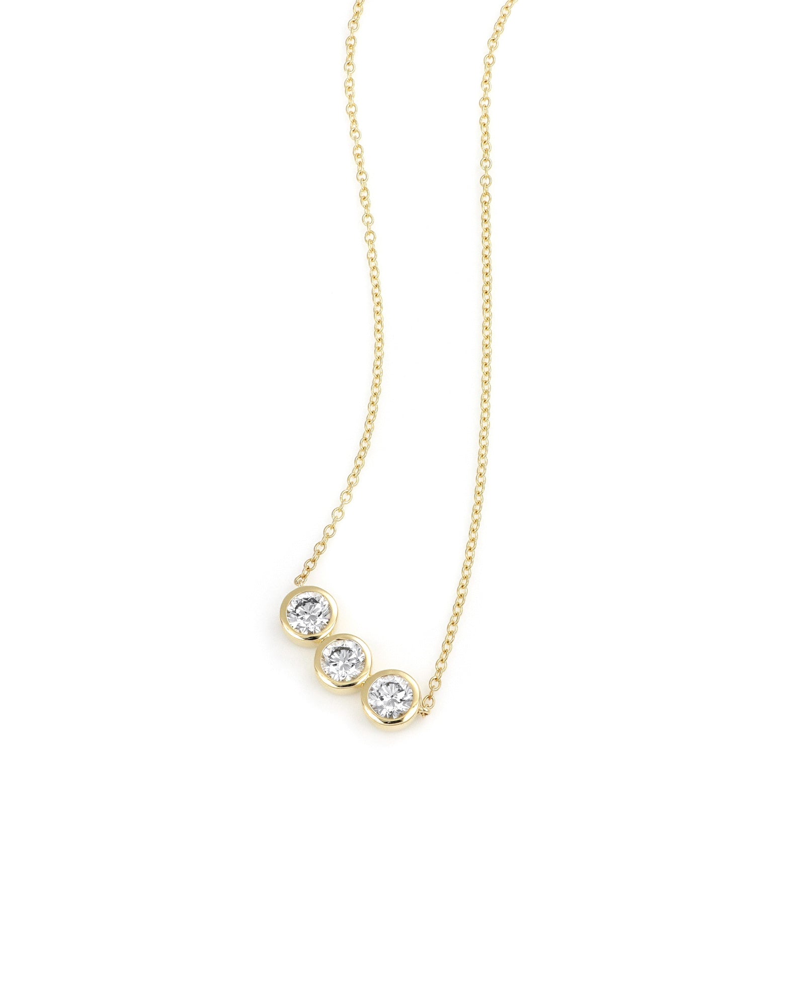 3-Stone Lab Diamond Necklace