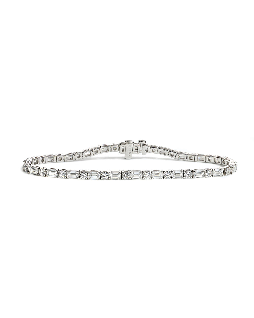 6.91ctw Emerald Cut and Round Lab Diamond Bracelet