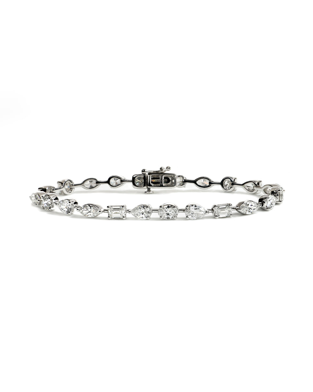 9.20ctw Alternating Shapes Lab Diamond Bracelet