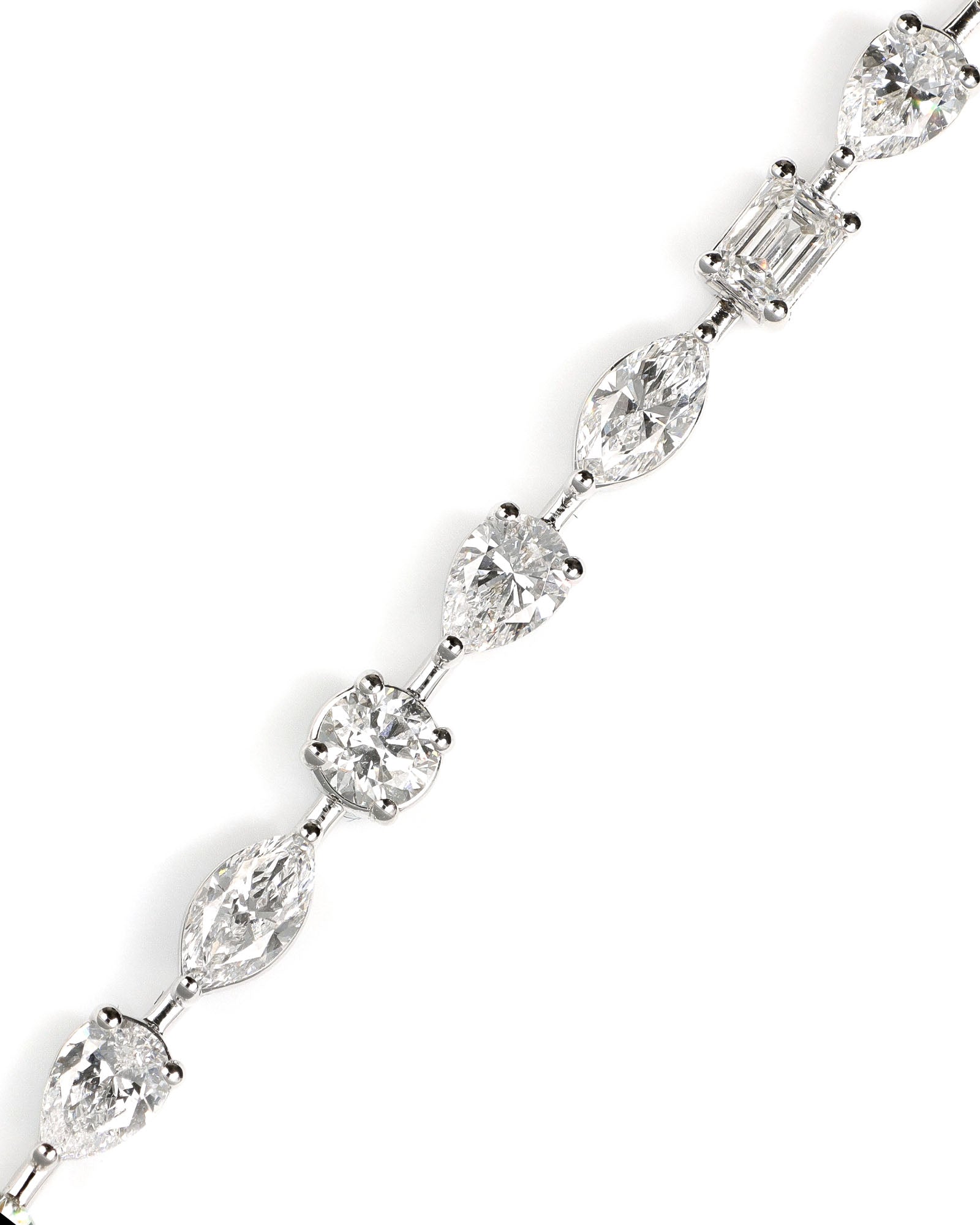 9.20ctw Alternating Shapes Lab Diamond Bracelet