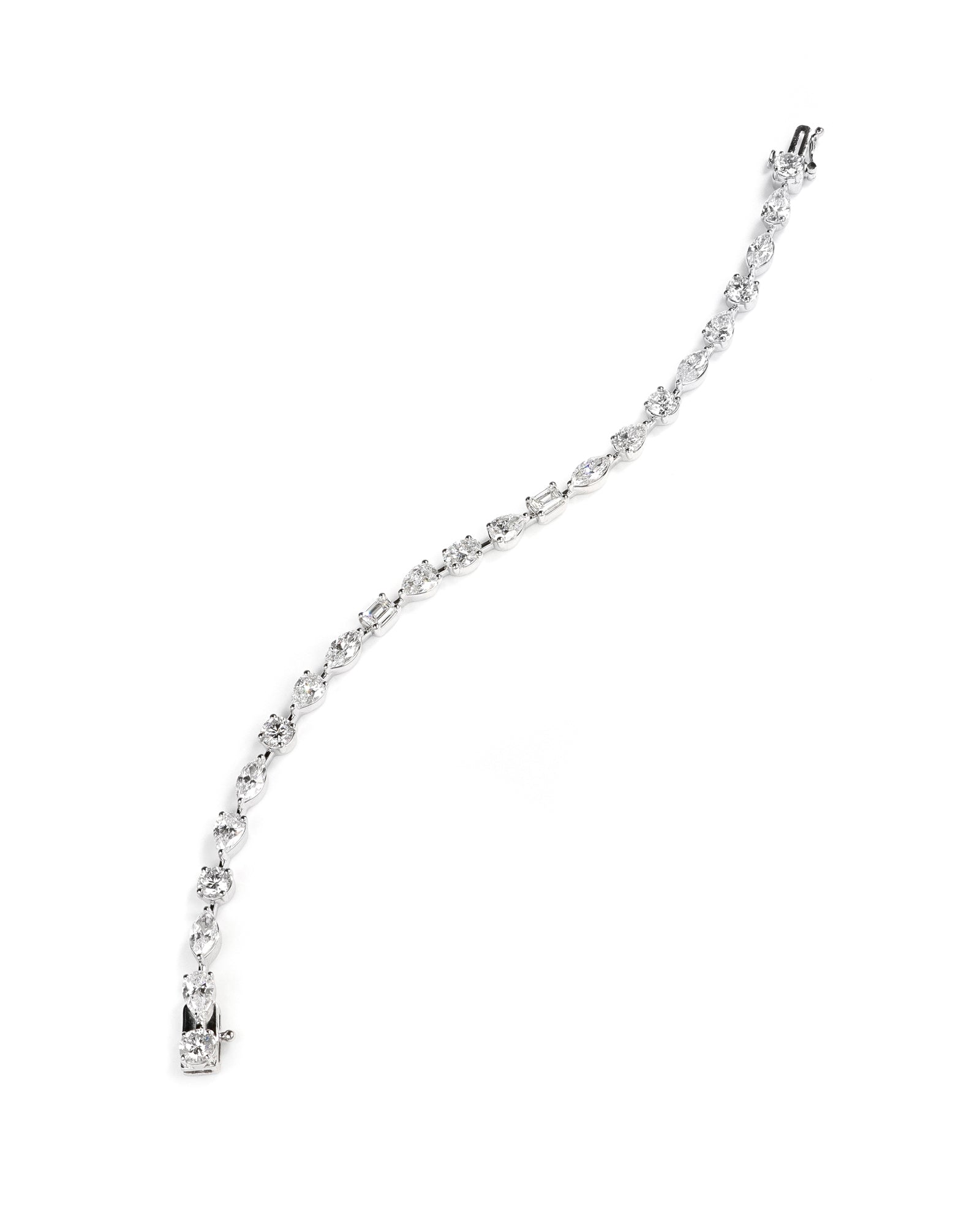 9.20ctw Alternating Shapes Lab Diamond Bracelet