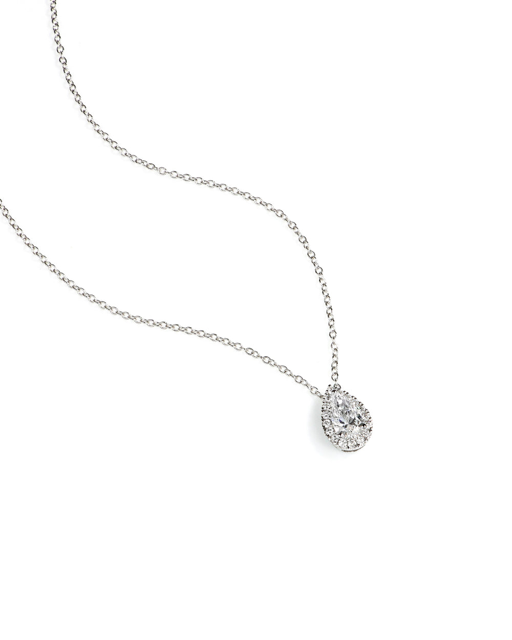 Pear Shape Lab Diamond Halo Pendant