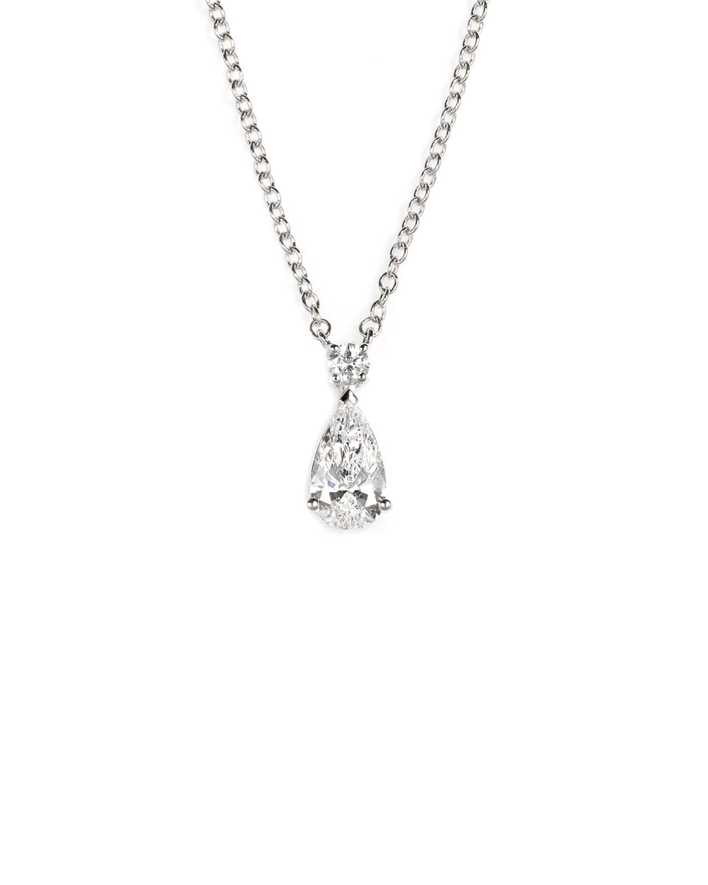 Pear Shape Lab Diamond Drop Pendant