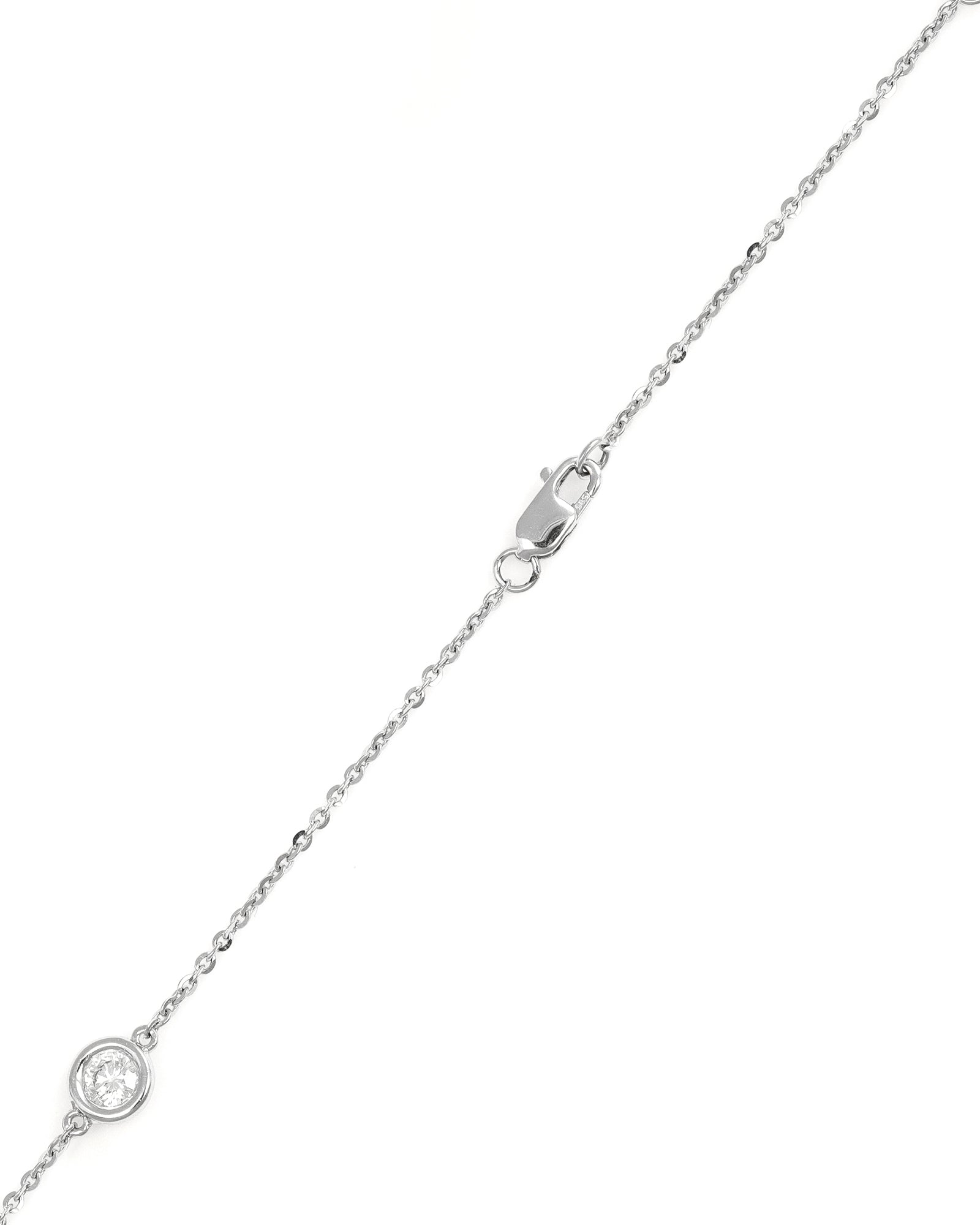 14kw 3.00ctw Lab Diamond Adjustable Station Necklace