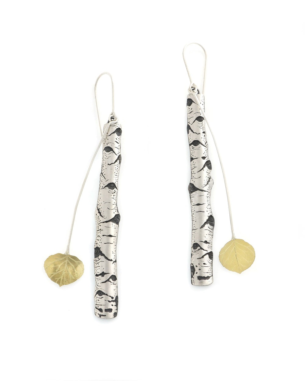 Aspen Allure Medium Narrow Earrings with Leaves