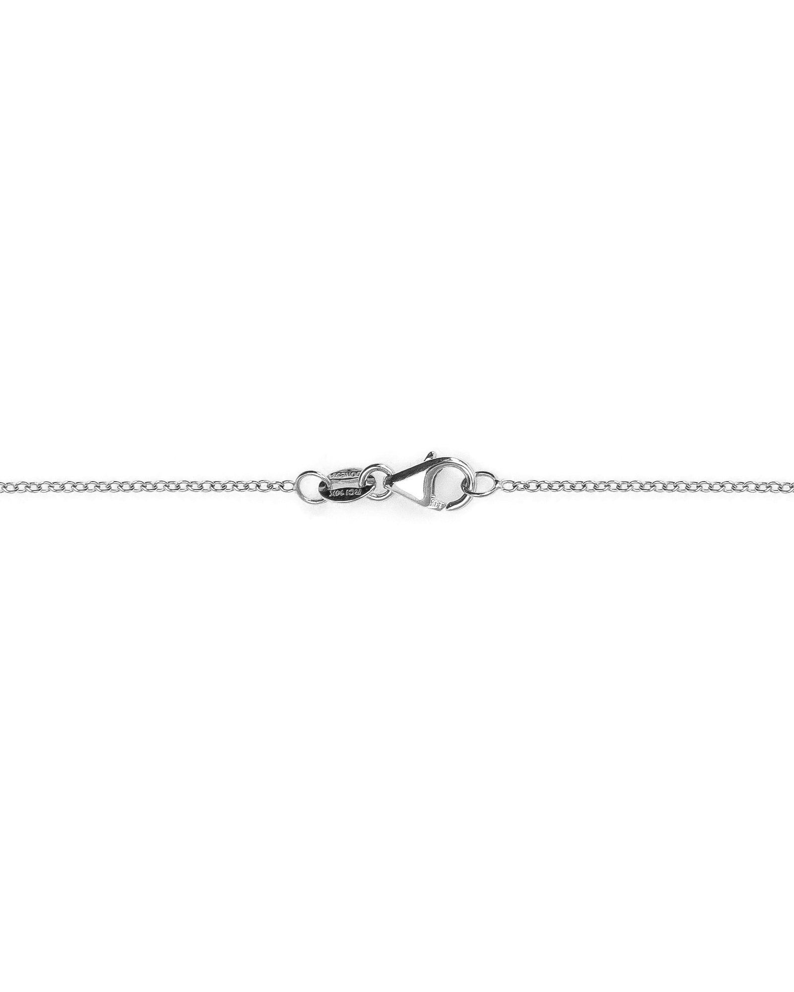 Dainty 14kw Round and Baguette Lab Diamond Suspension Station Necklace