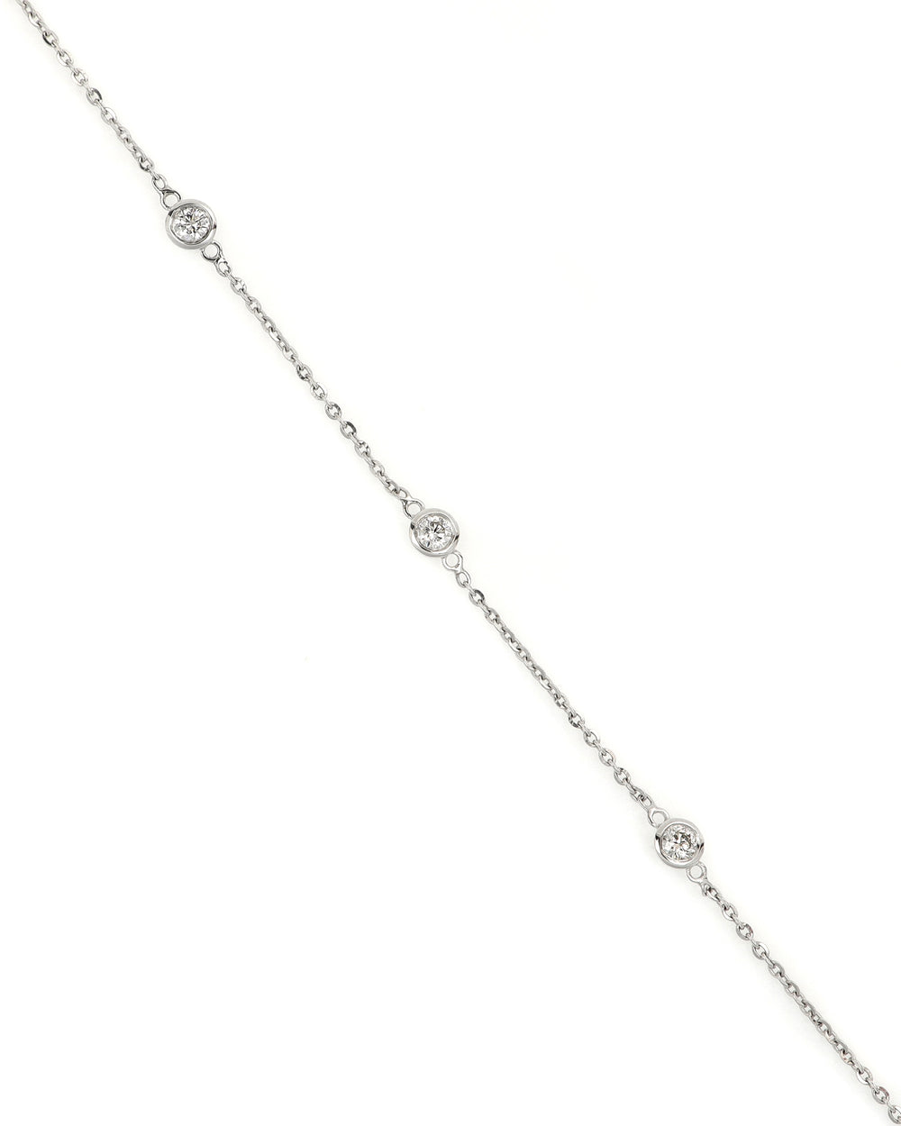 3-Stone  Lab Diamond Station Bracelet