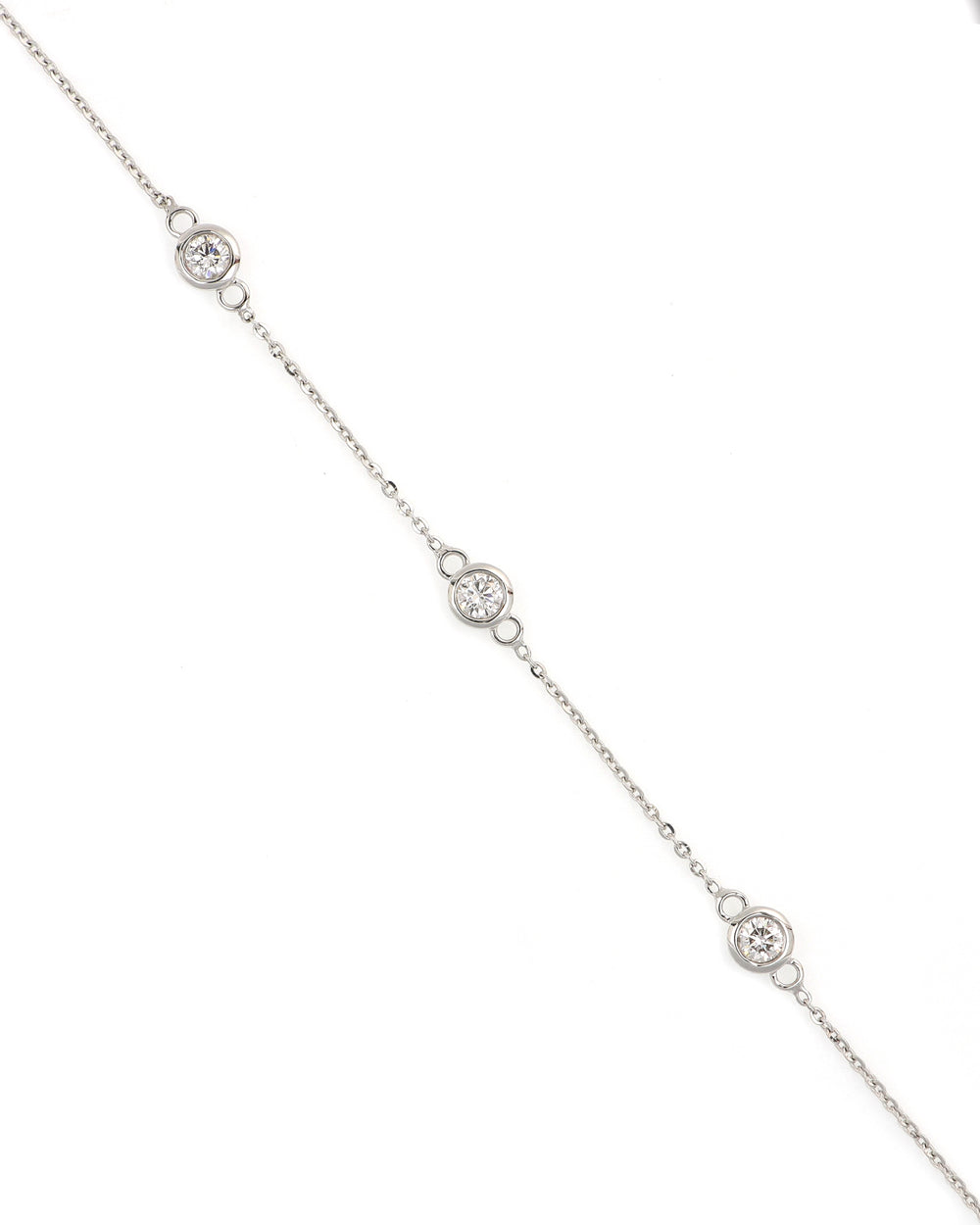 3-Stone Lab Diamond Station Bracelet