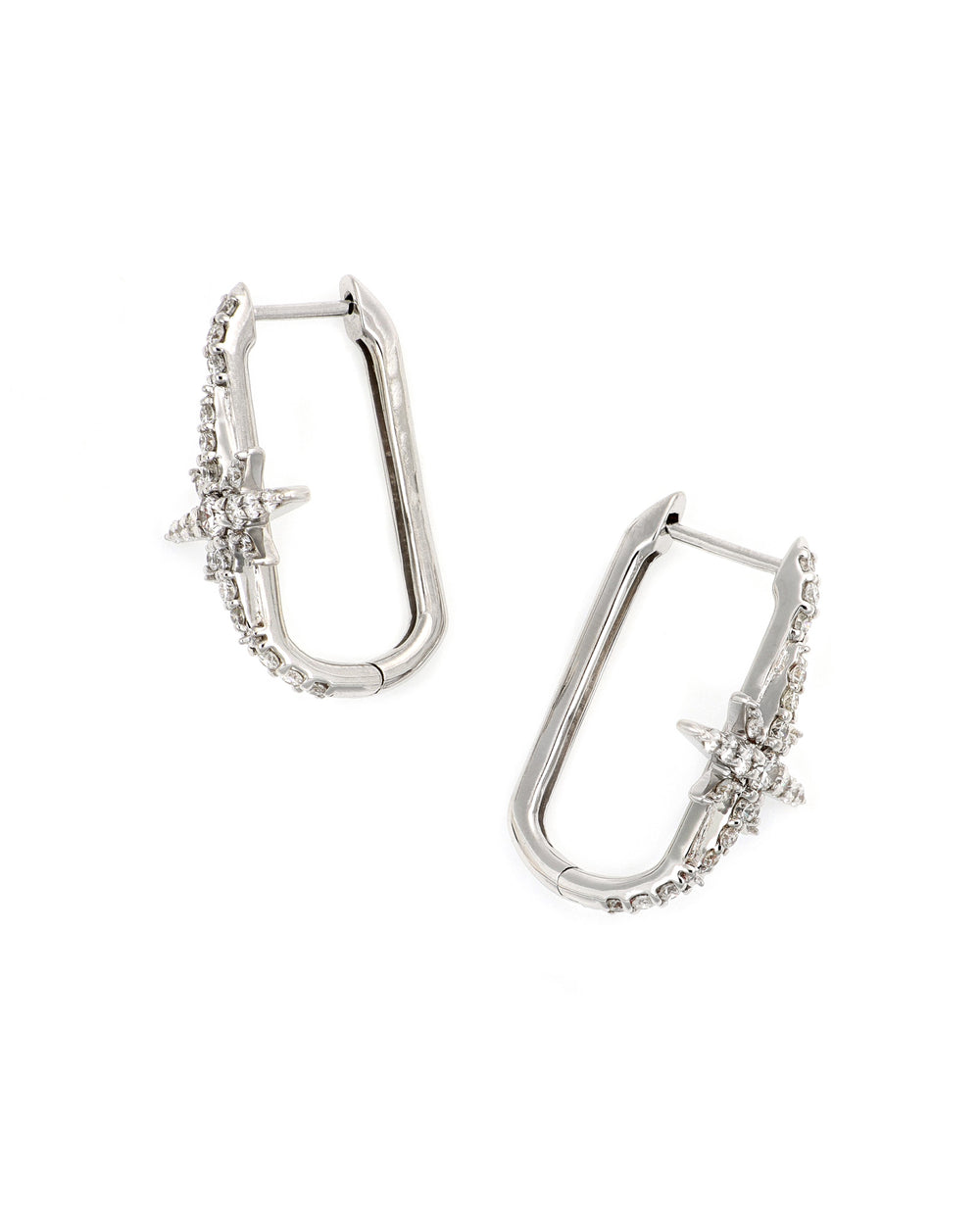 Star Lab Diamond Hoop Earrings