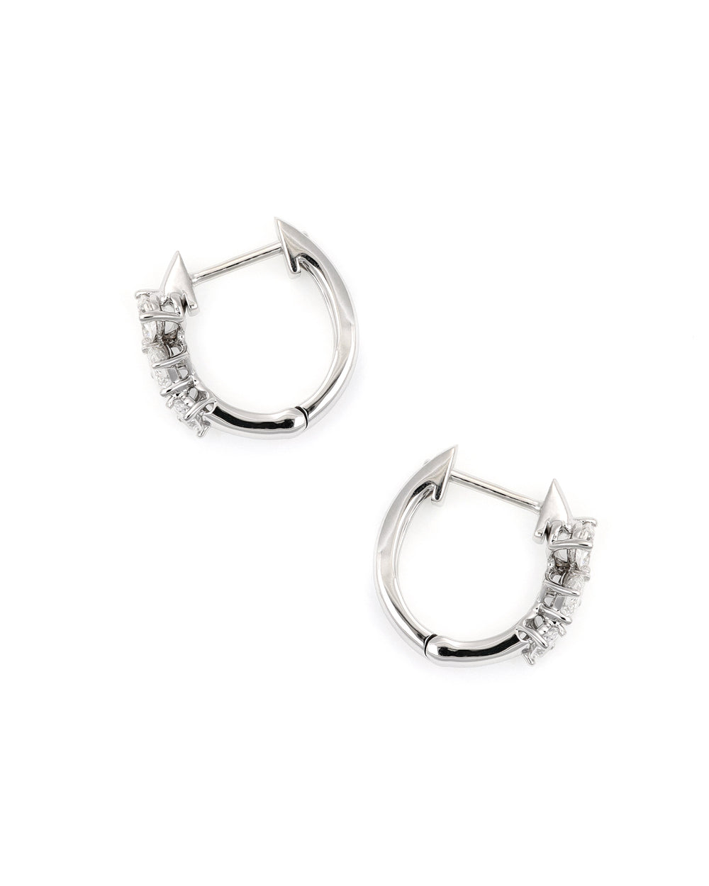 3-Stone Lab Diamond Hoop Earrings