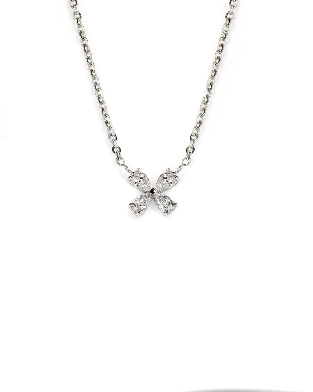 14kw Flower Lab Diamond Necklace