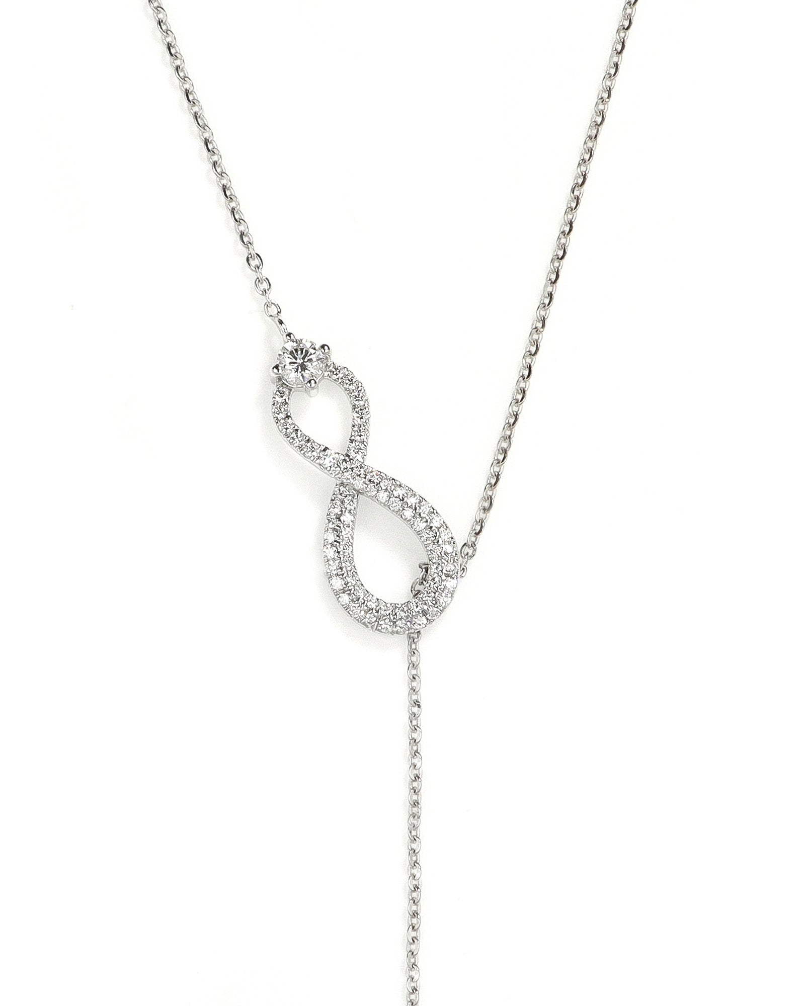 Infinity Drop Lab Diamond Necklace