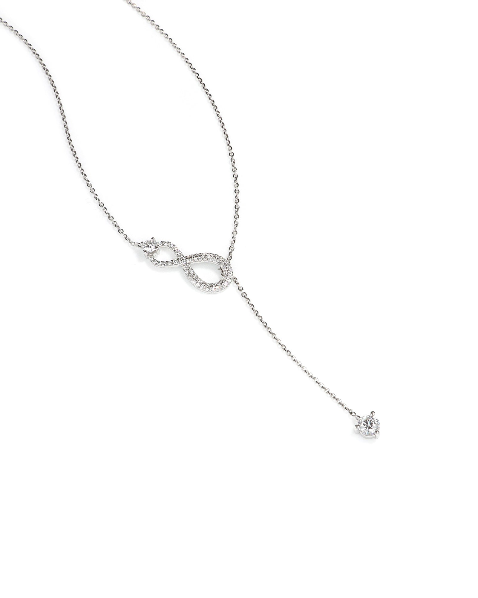 Infinity Drop Lab Diamond Necklace