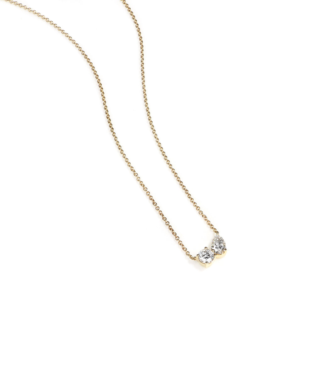 Toi et Moi Lab Diamond Adjustable Necklace