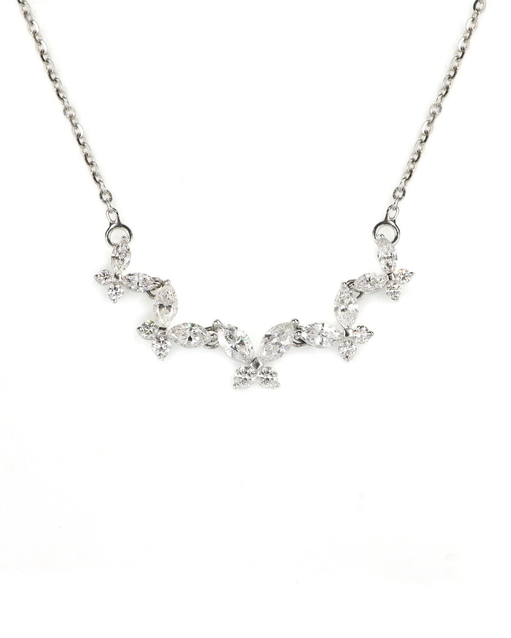 14kw Butterfly Lab Diamond Necklace