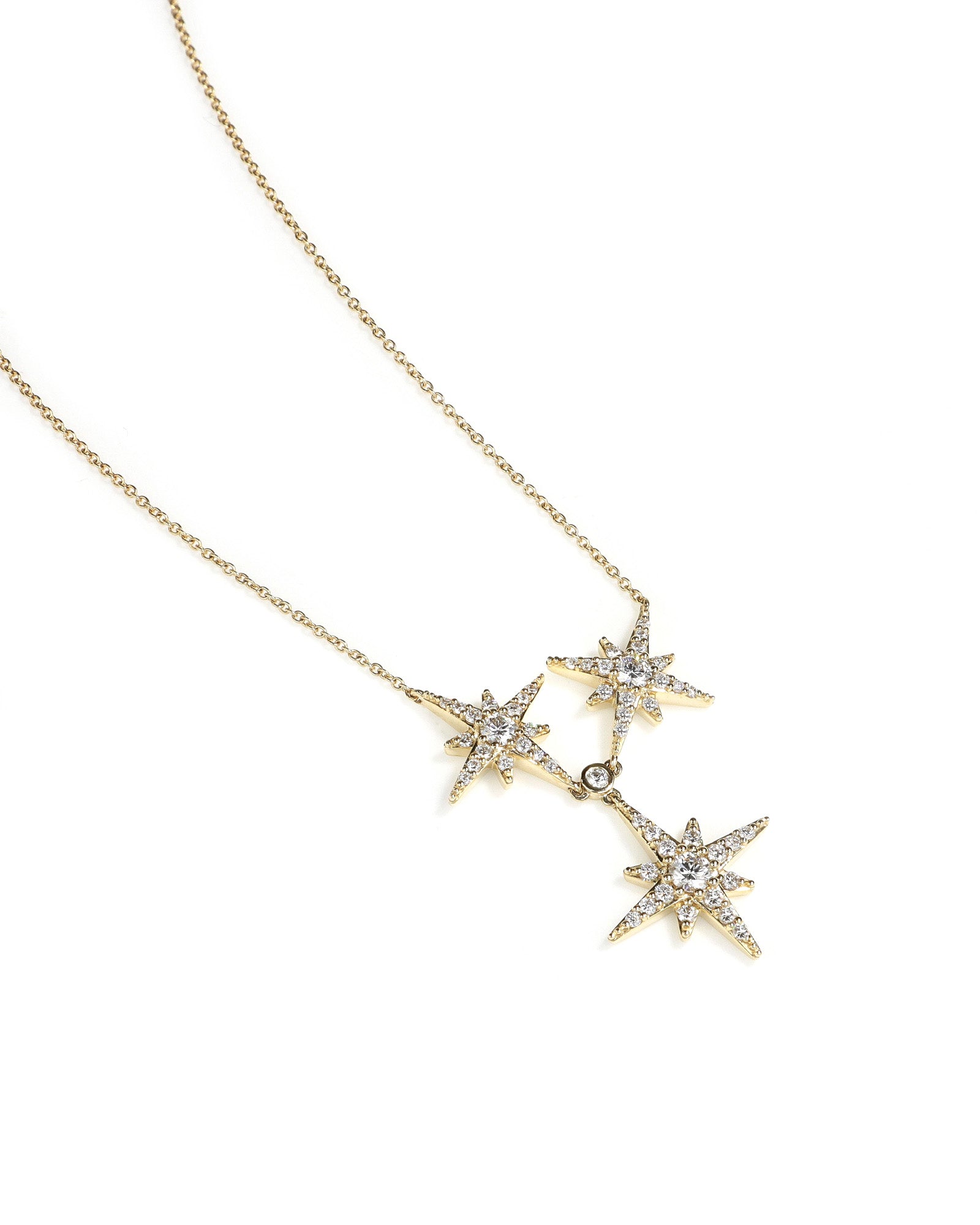 Three Star Lab Diamond Necklace