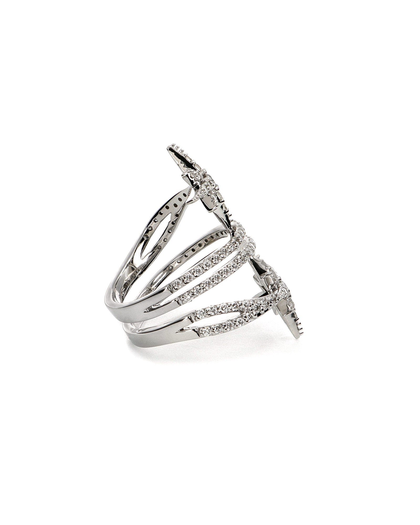 Lab Diamond Star Wrap Ring