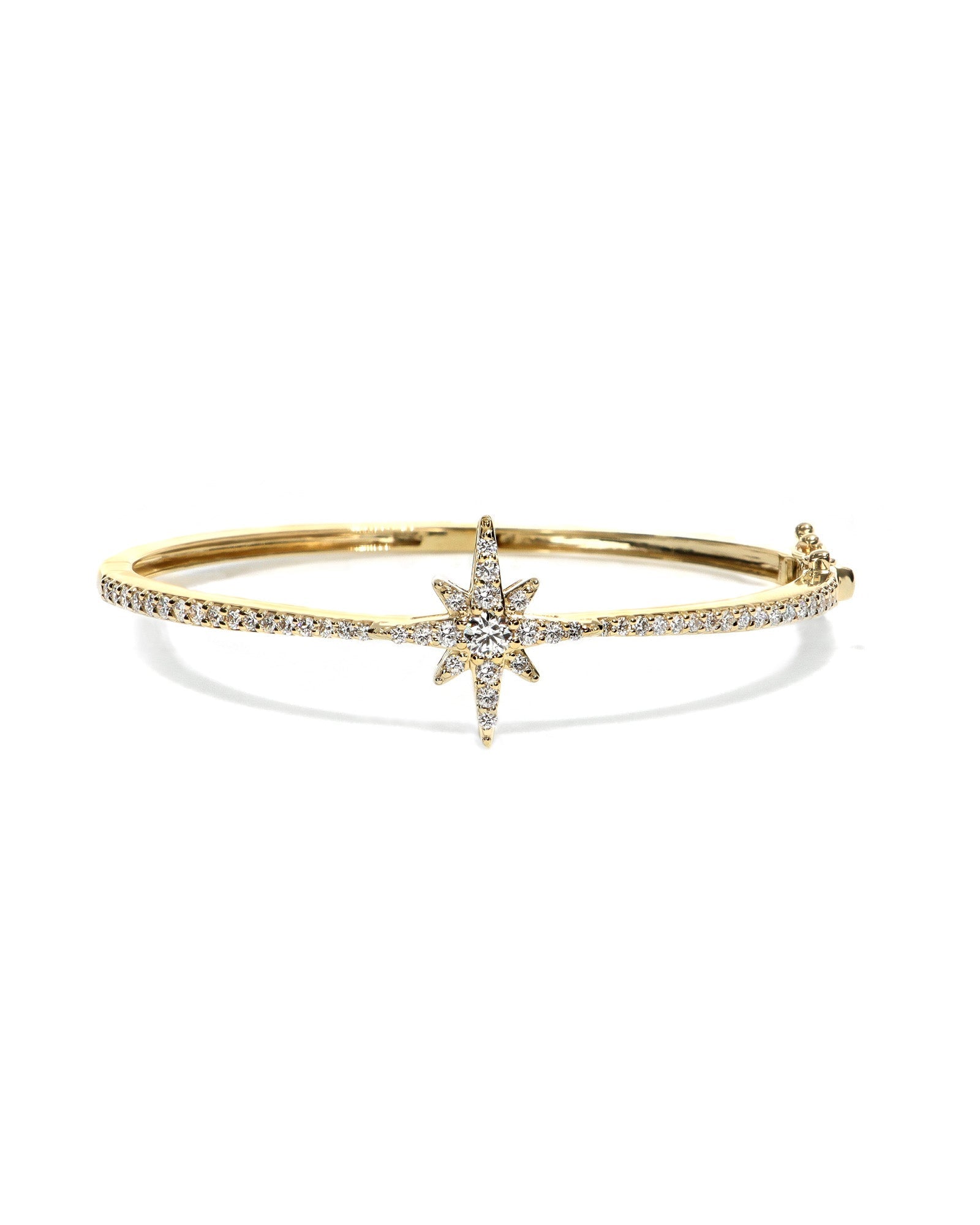 14ky Lab Diamond Star Bangle