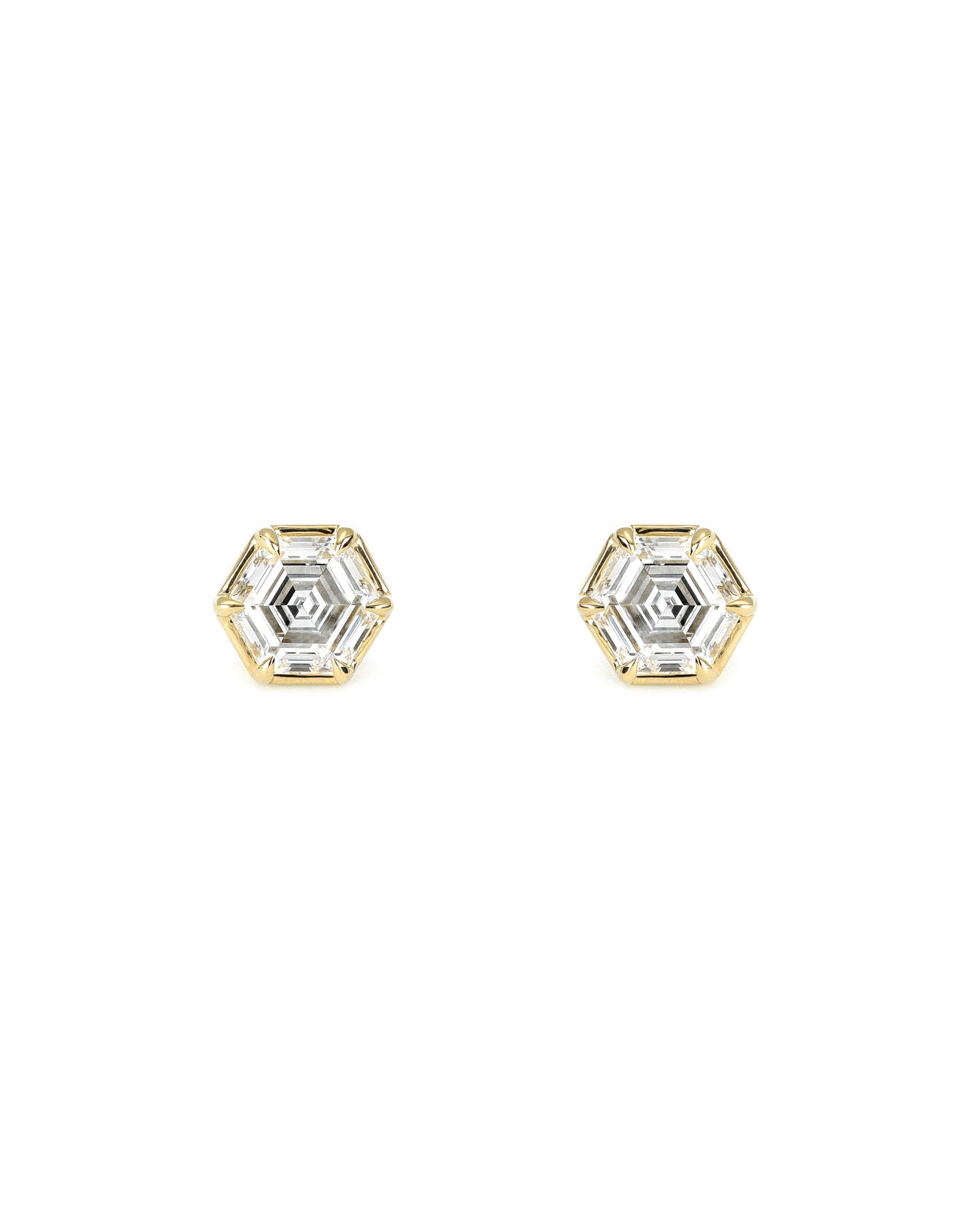 Hexagon Lab Diamond Studs