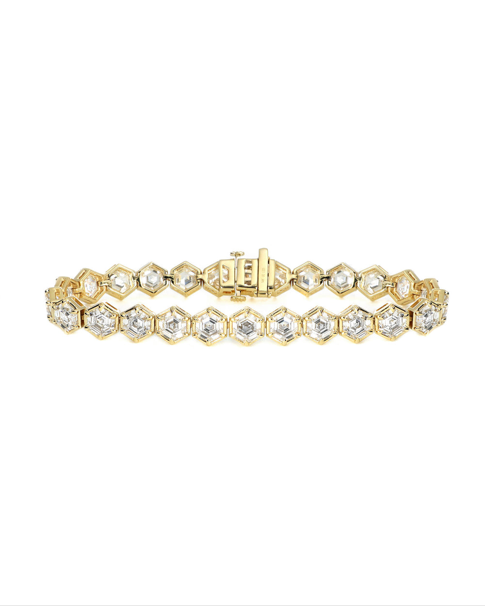 19.50ctw Hexagon Lab Diamond Bracelet