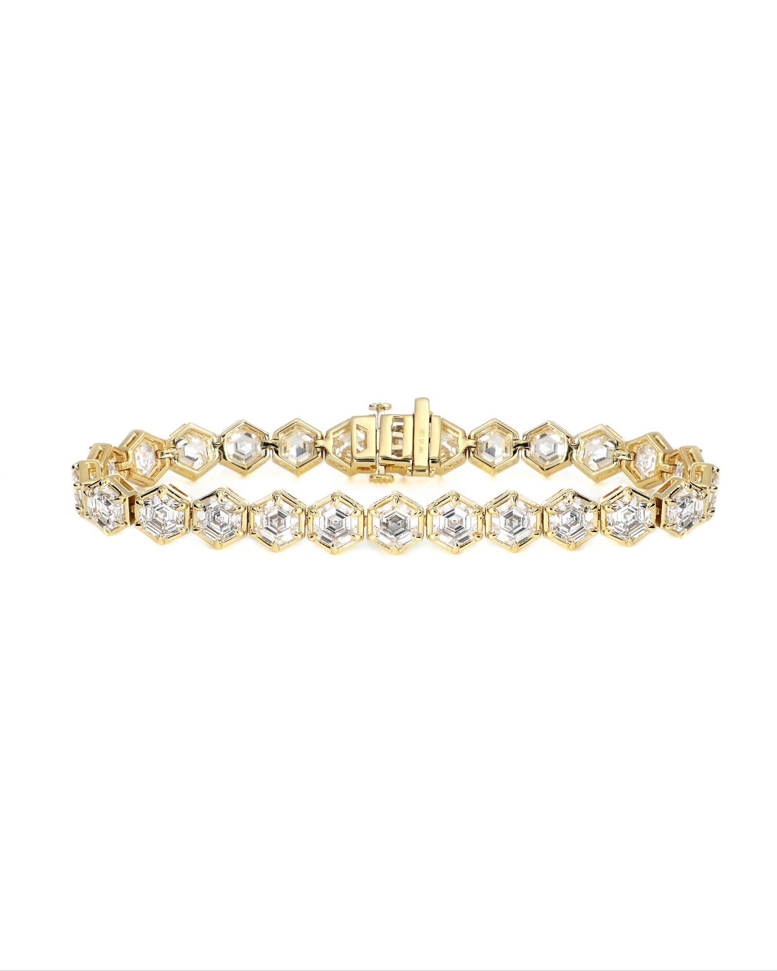 19.50ctw Hexagon Lab Diamond Bracelet