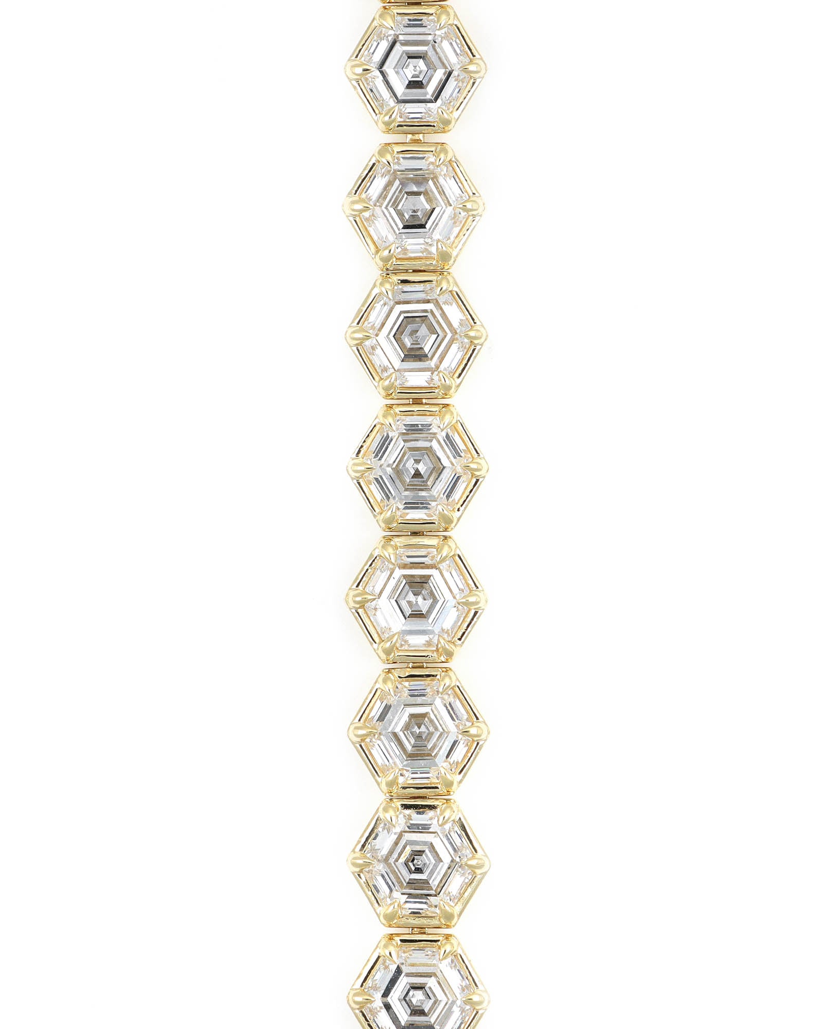 19.50ctw Hexagon Lab Diamond Bracelet