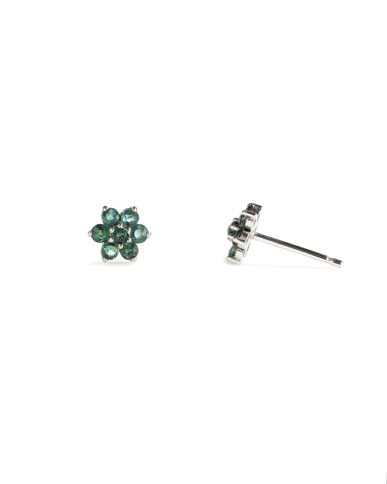 14kw Alexandrite Cluster Studs