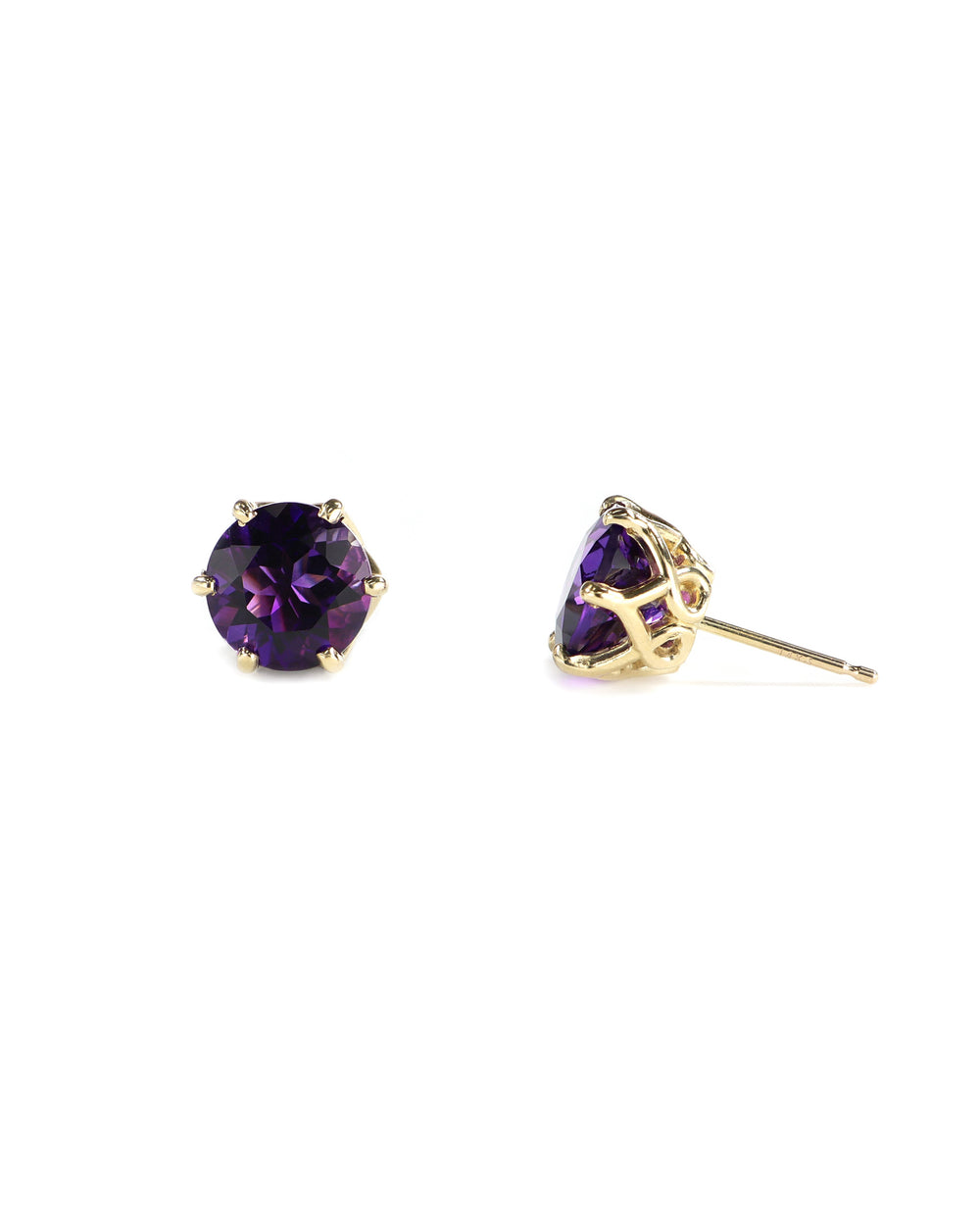 8mm Amethyst Studs