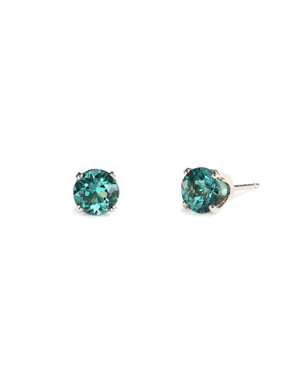 14kw 6mm Teal Tourmaline Studs