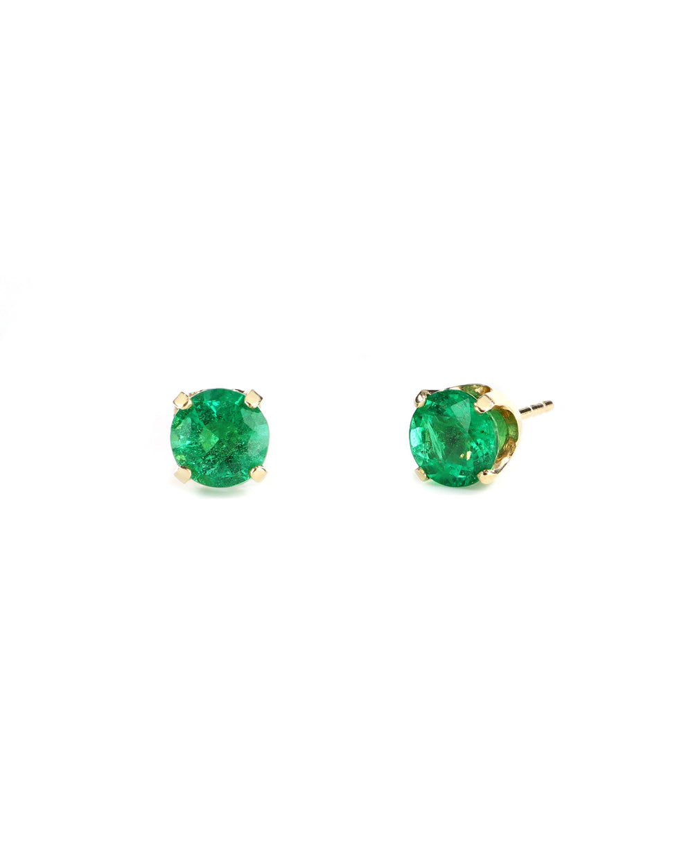 6.5mm Emerald Studs