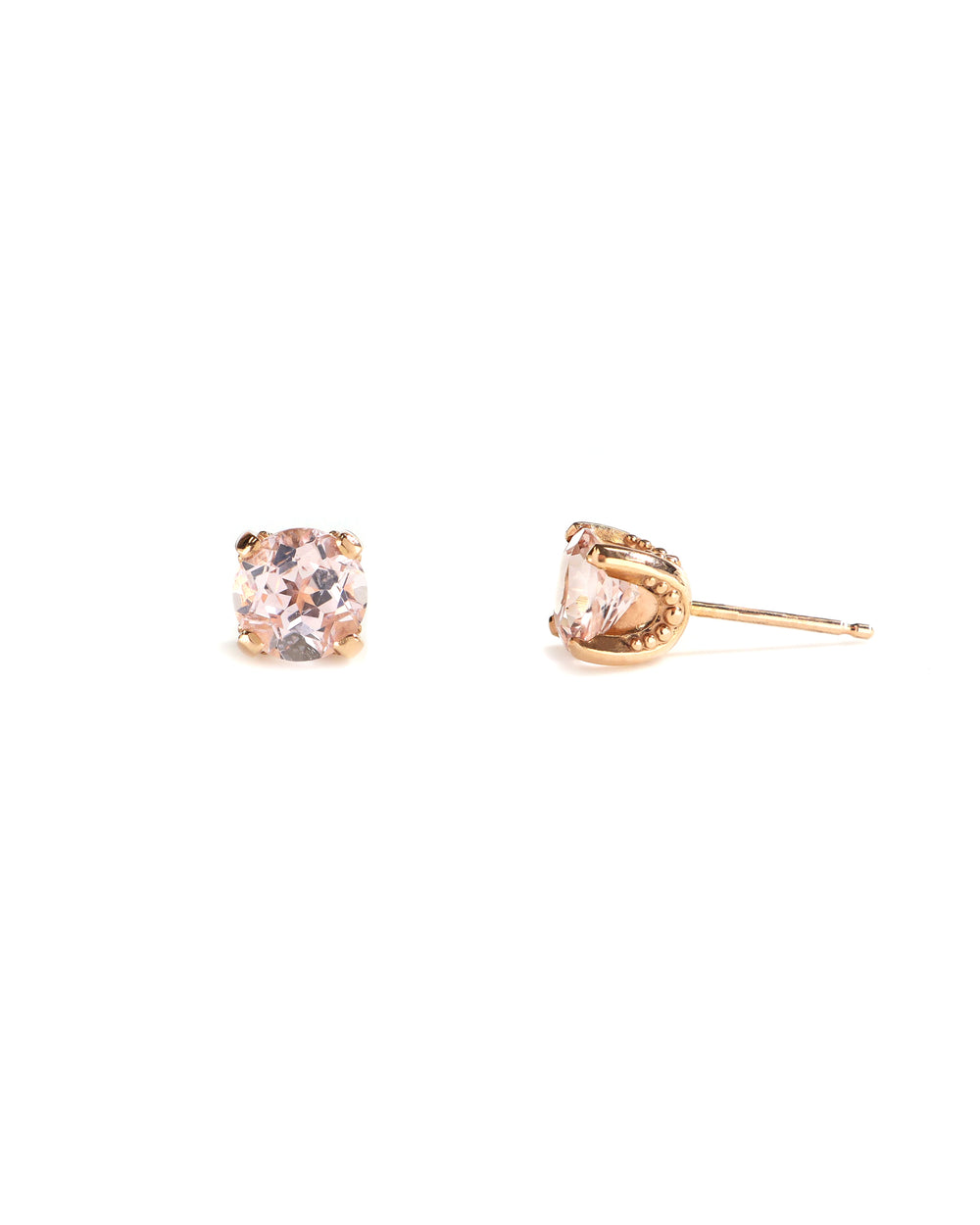 6mm Morganite Stud Earrings