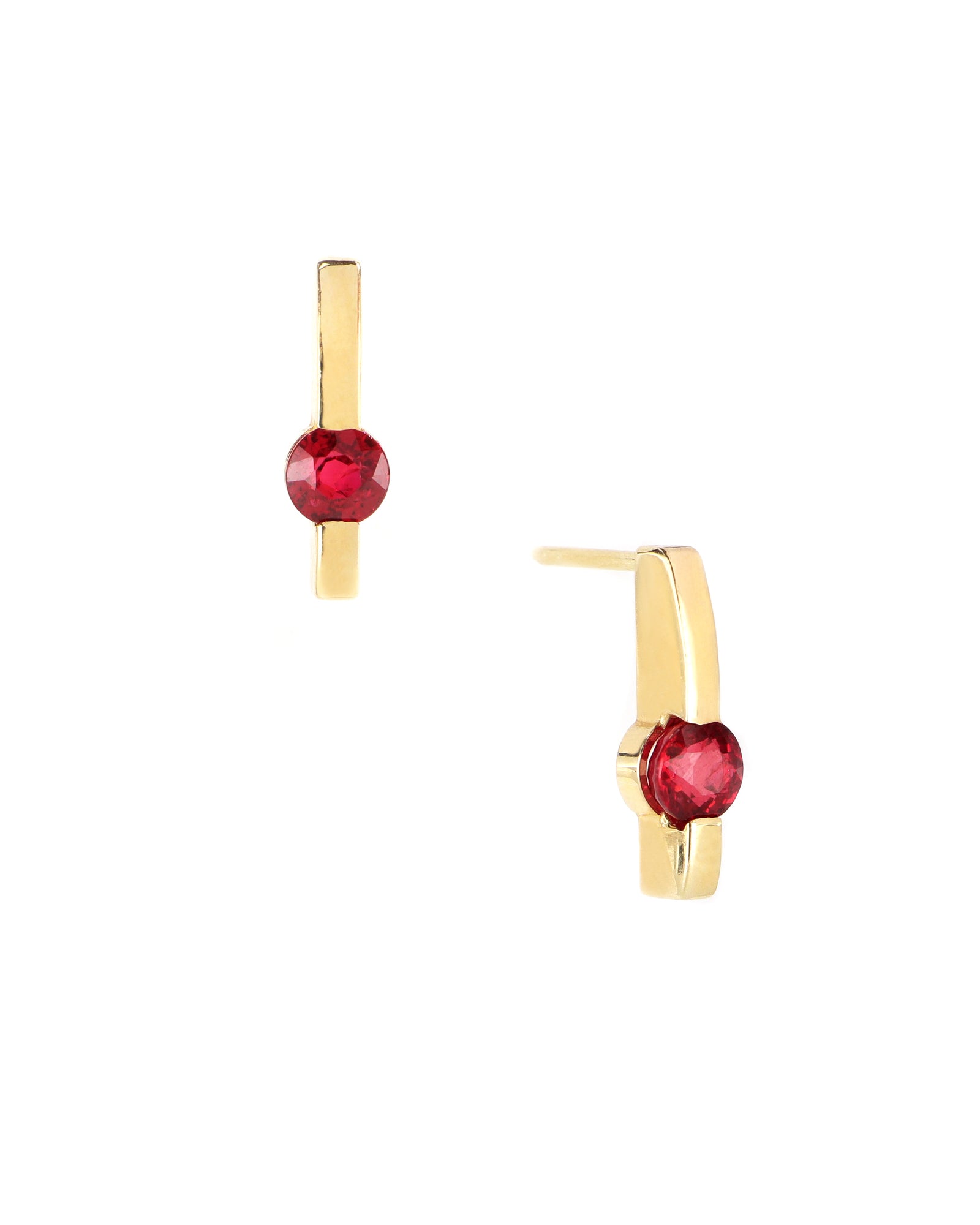 Ruby Bar Earrings