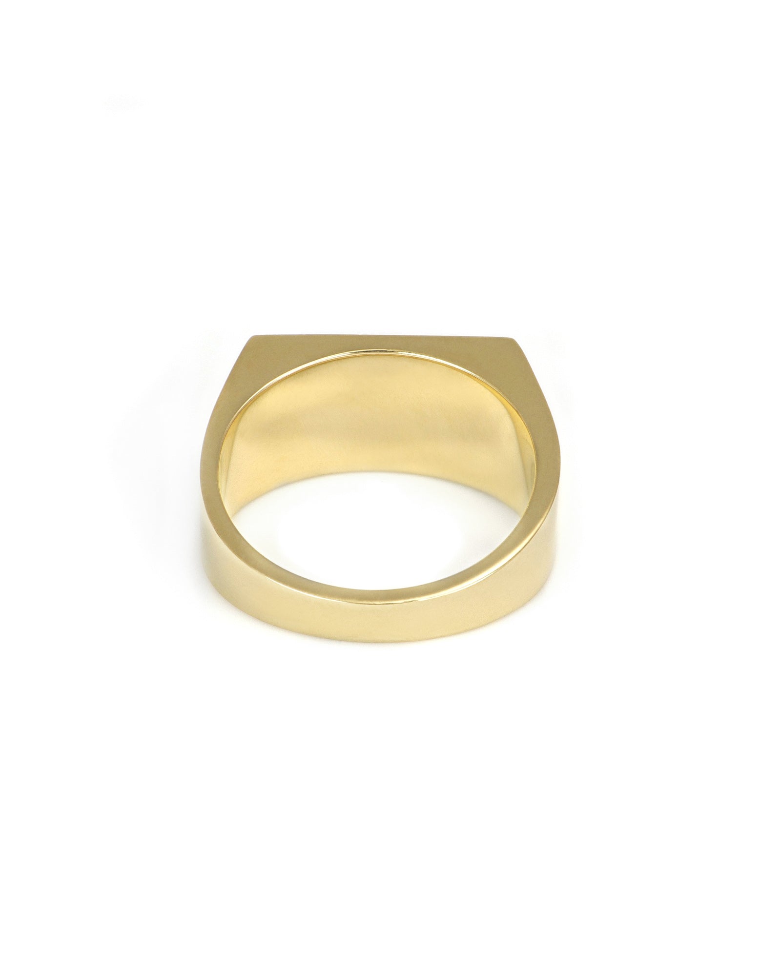 Engravable 14k Yellow Gold Rectangle Signet Ring