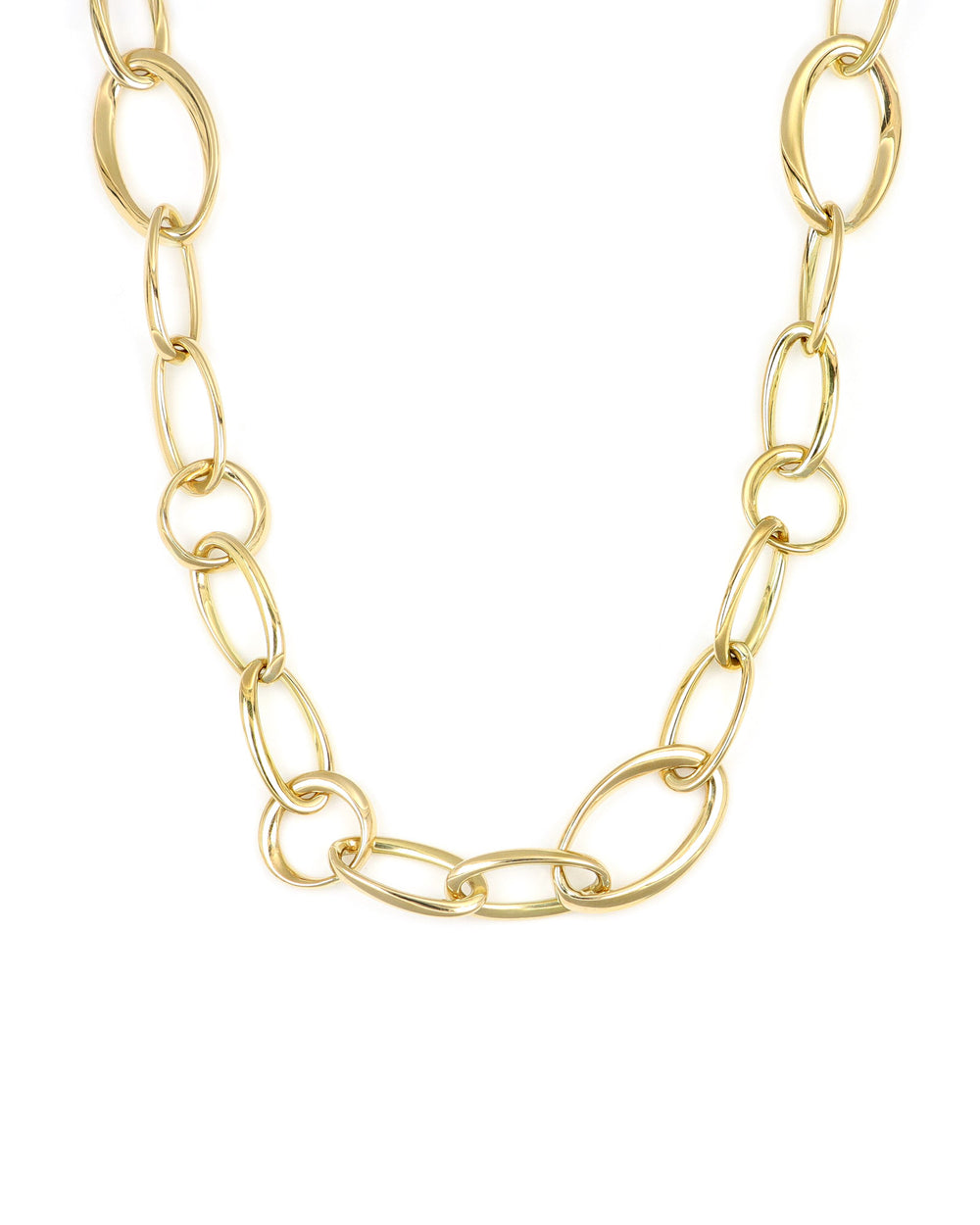 18K Gold Fancy Link Necklace