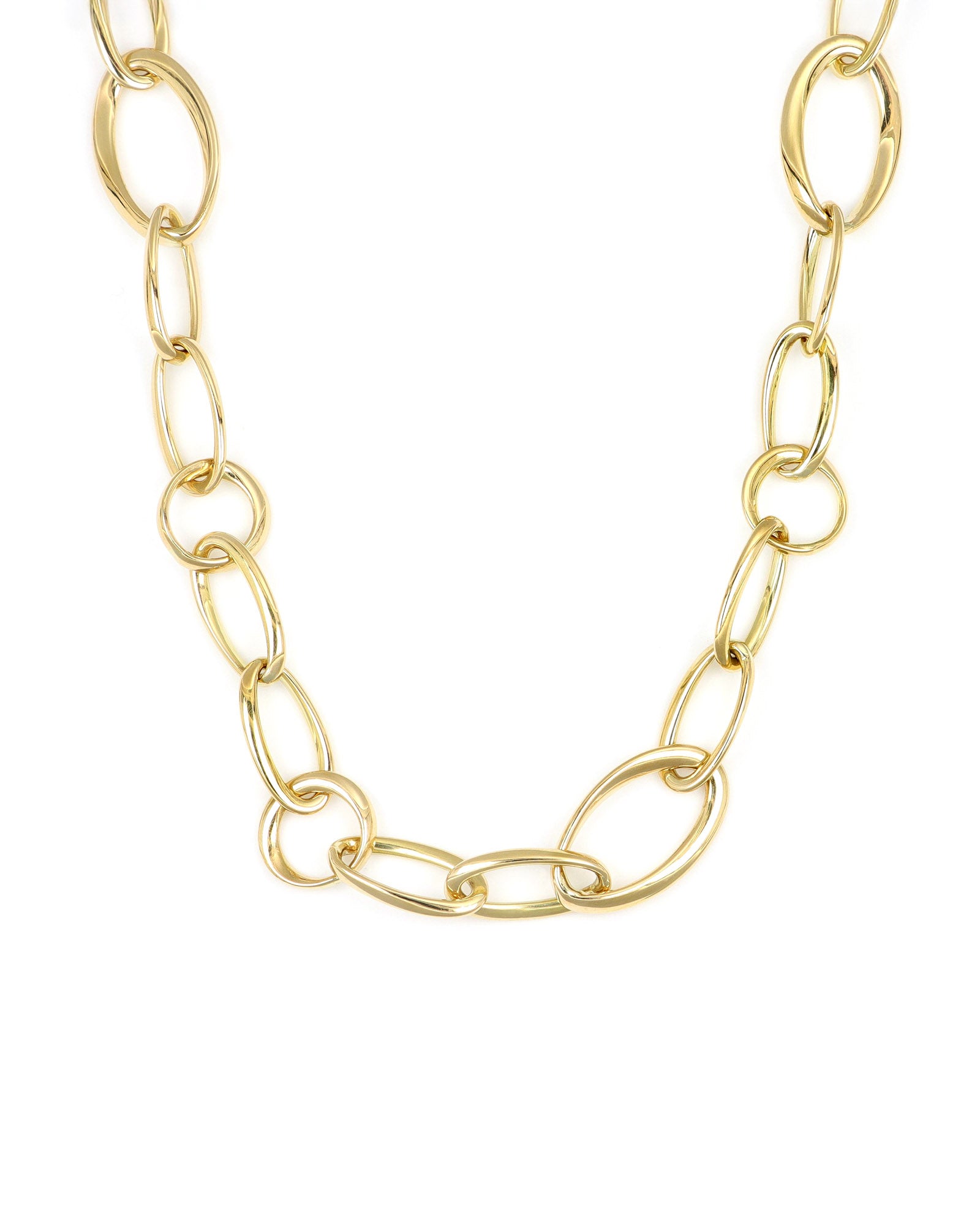 18K Gold Fancy Link Necklace