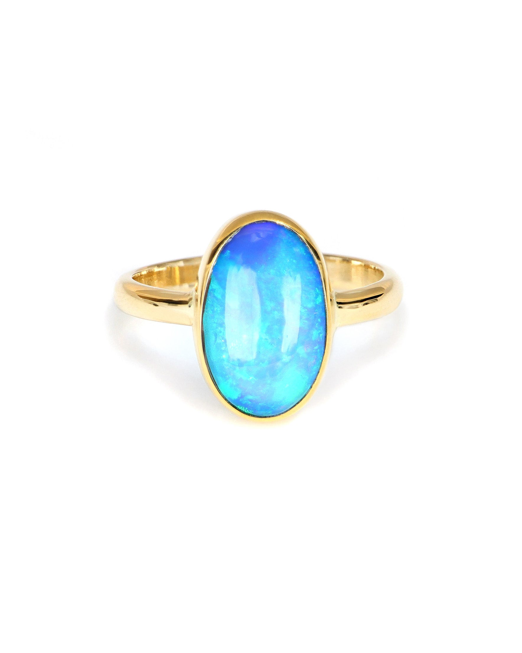 Elongated Oval Opal Ring