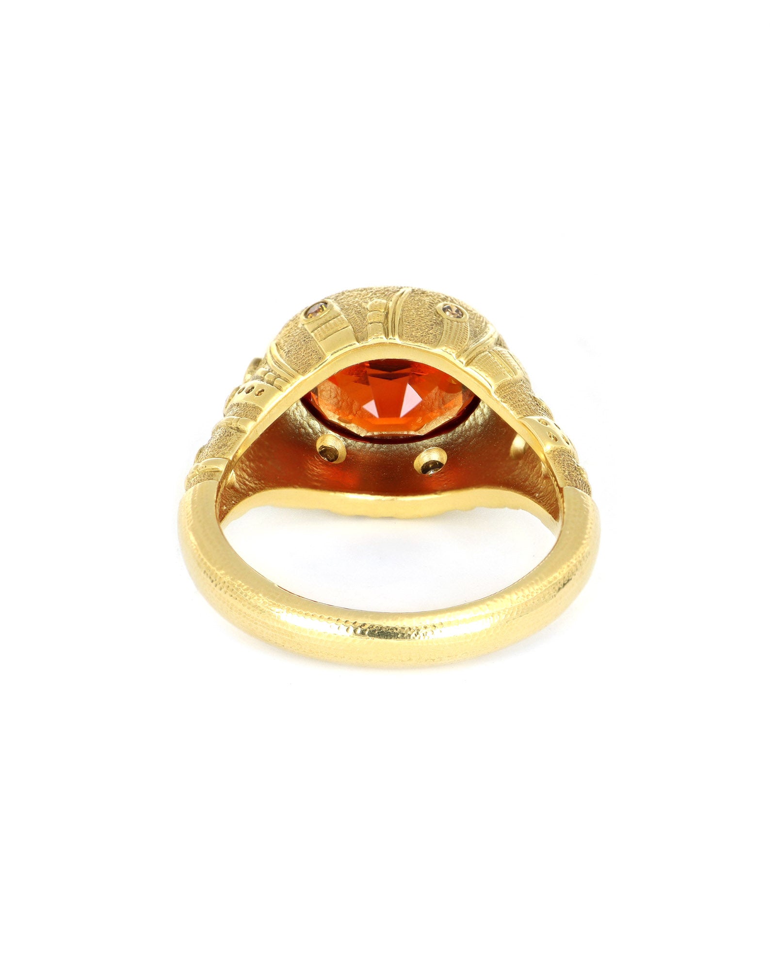 Sea Grass Spessartite Garnet Ring