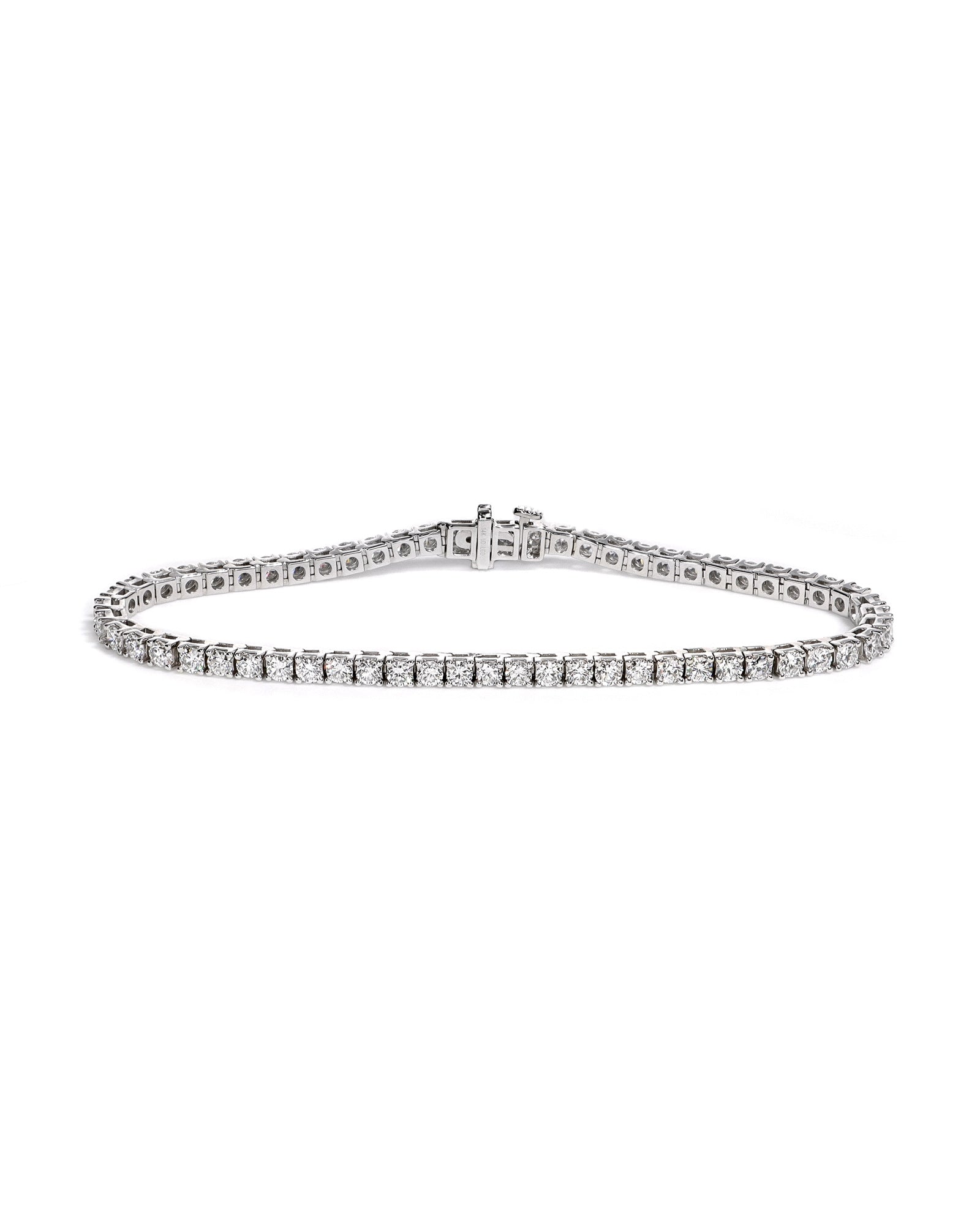 14kw 4.10ctw Lab Diamond Tennis Bracelet