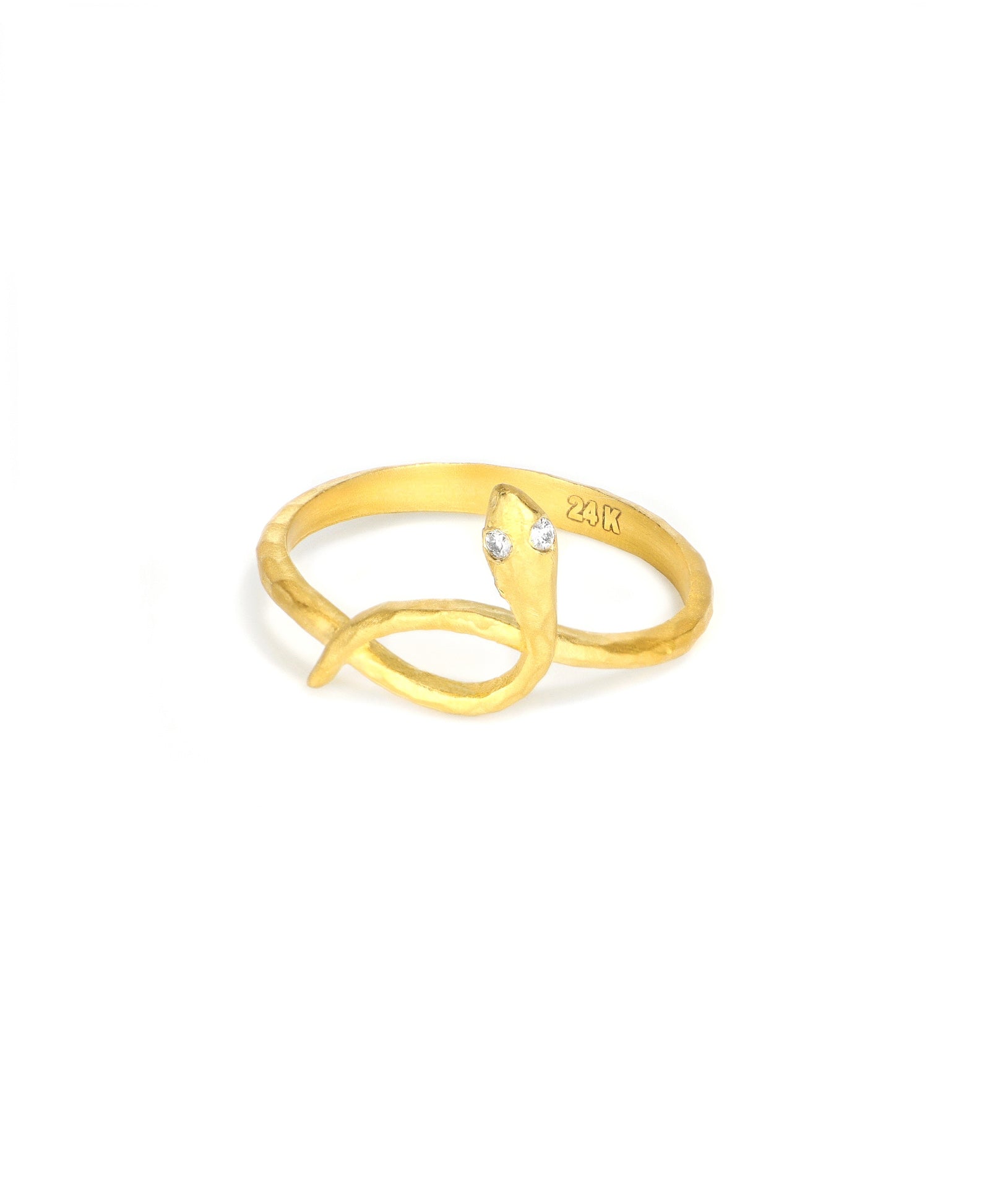 24k Gold Snake Ring