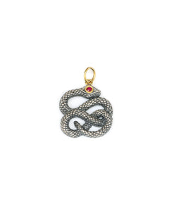 Snake Pendant with Ruby Eyes