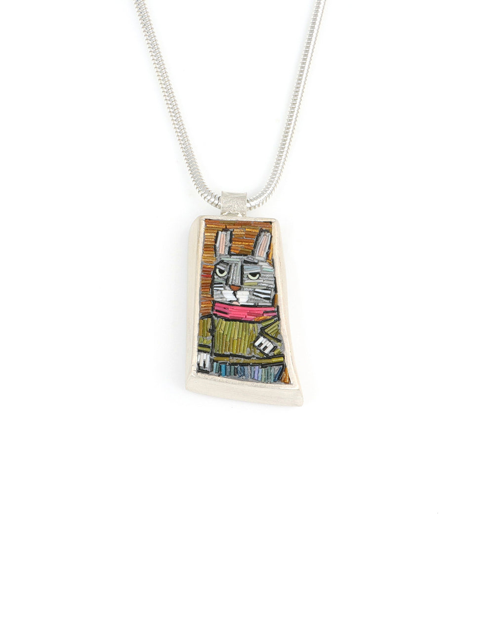 Gray Bunny Pendant