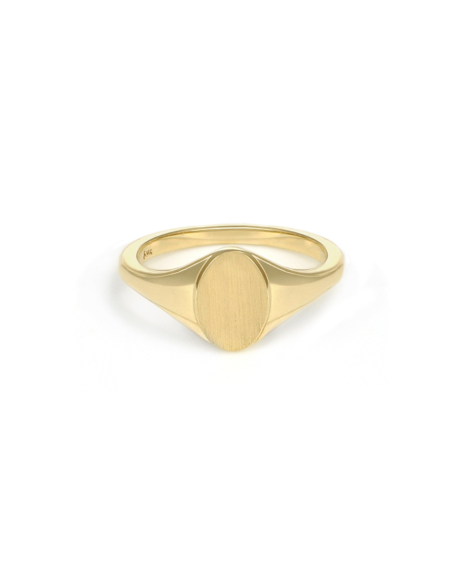 Engravable 14k Yellow Gold Signet Ring