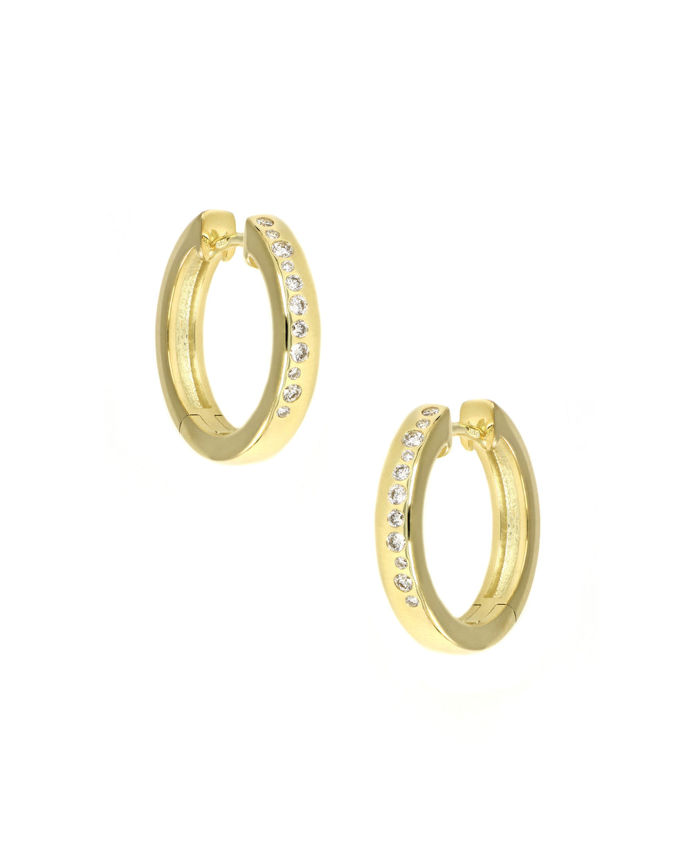 Yellow Gold Linear Scatter Earrings