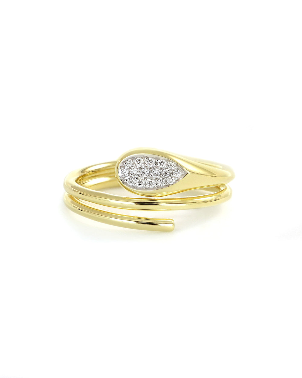 Pave Diamond Bypass Ring