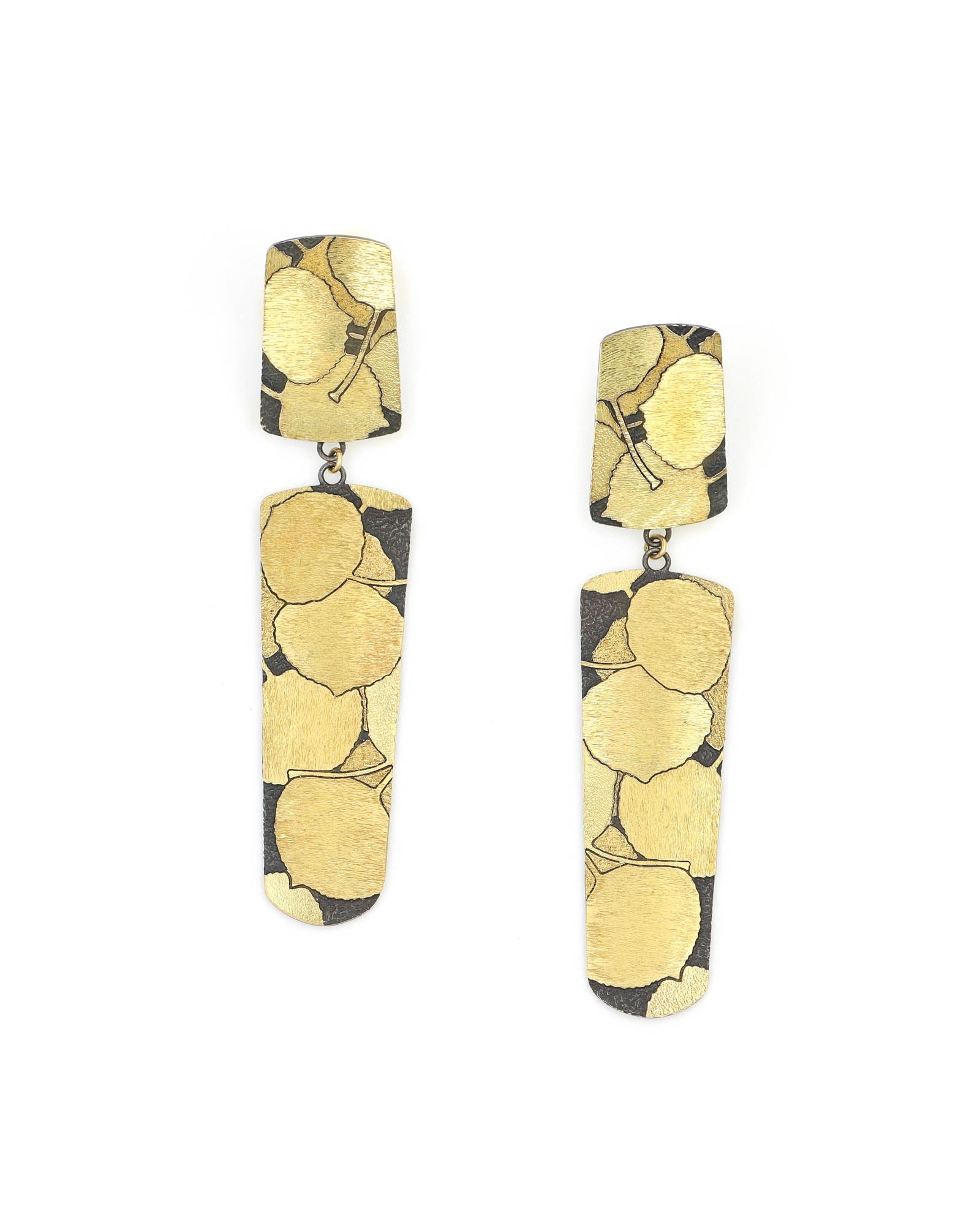 Aspen Leaves Connecting to Earth Long Earrings
