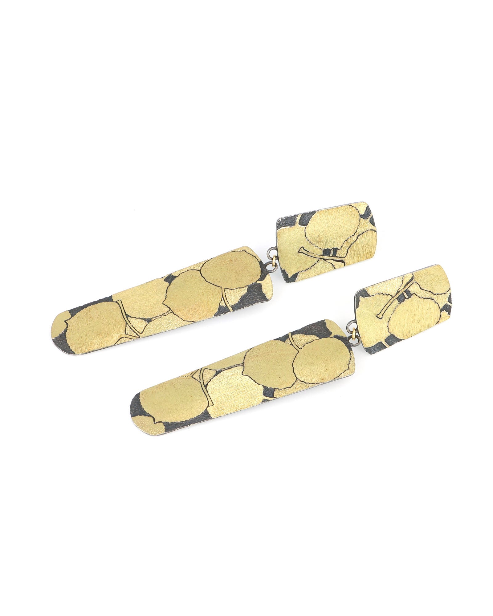 Aspen Leaves Connecting to Earth Long Earrings